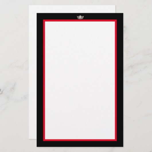Miss America Silver Crown Stationery Paper Briefpapier (Vorne/Hinten)