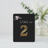 Miss America Silver Crown Table Card-2 Einladung (Stehend Vorderseite)