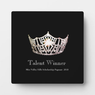 Miss America Silver Crown Talent Gewinner Plaque Fotoplatte