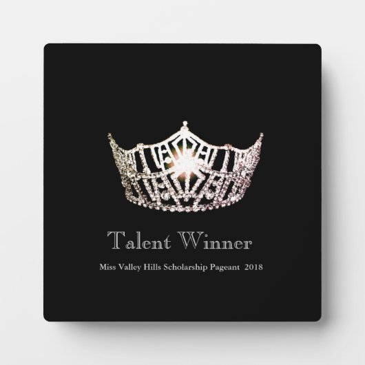 Miss America Silver Crown Talent Gewinner Plaque Fotoplatte (Vorderseite)