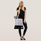 Miss America Silver Crown Tote Bag-BLK Scroll Tasche (Am Model)