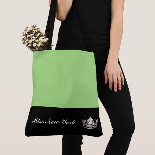 Miss America Silver Crown Tote Bag Große Apfel Tasche (Von Nahem)