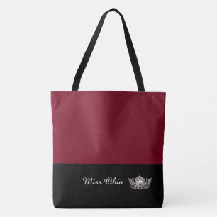 Miss America Silver Crown Tote Bag LRGE Crimson Tasche