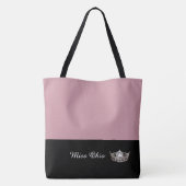 Miss America Silver Crown Tote Bag LRGE Mauve Tasche (Rückseite)