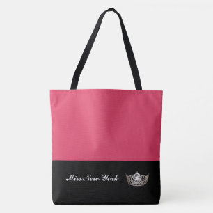 Miss America Silver Crown Tote Beutel Große Gerani Tasche