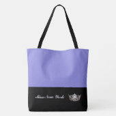Miss America Silver Crown Tote Beutel Große Lavend Tasche (Rückseite)