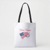Miss America Silver Crown Tote Beutel Große US-Fla Tasche (Vorderseite)