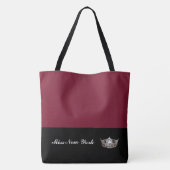 Miss America Silver Crown Tote Grosser Wein Tasche (Rückseite)