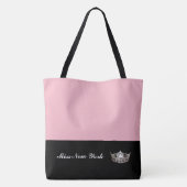 Miss America Silver Crown Tote Tasche Grossrosa (Rückseite)