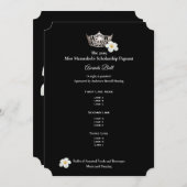 Miss America Silver Crwn Plumeria Awards Ball Prog Einladung (Vorne/Hinten)