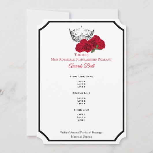 Miss America Silver Crwn Rose Awards Ball Programm (Vorderseite)