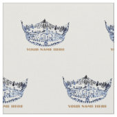 Miss America Stil Crown Custom Fabric Stoff (Nahaufnahme)