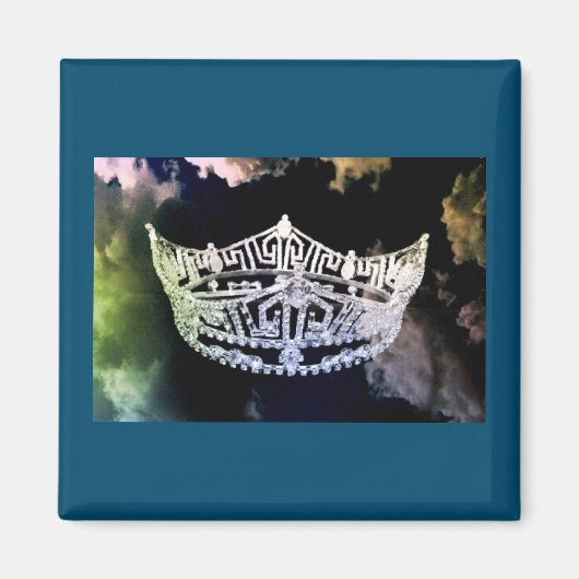 Miss America Stil Crown Magnate farbige Wolken Magnet (Vorne)