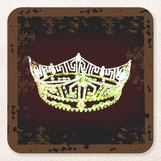 Miss America Stil Crown Scruffed Untersetzer (Vorderseite)