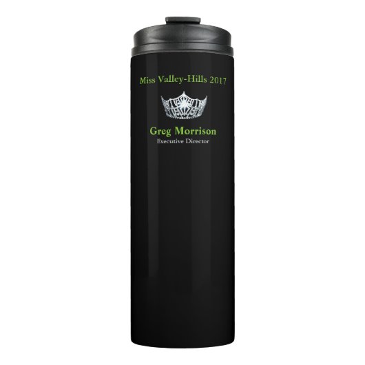 Miss America Stil Crown Thermal Tumbler Thermosbecher (Vorderseite)