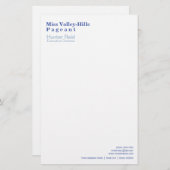 Miss America Stil eindeutig Captioning Stationery Briefpapier (Vorne/Hinten)