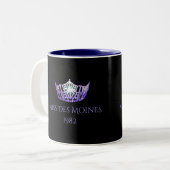 Miss America Stil Individuelle Name Lila Crown Tas Zweifarbige Tasse (Vorderseite Links)