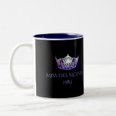 Miss America Stil Individuelle Name Lila Crown Tas Zweifarbige Tasse (Links)