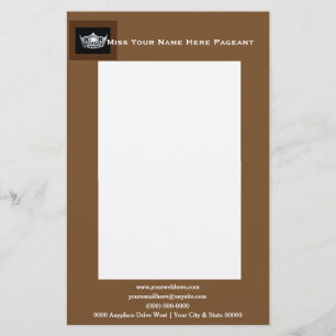 Miss America Stil kühne Boxen Custom Letterhead Briefpapier