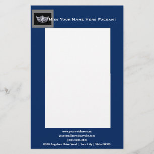 Miss America Stil kühne Boxes Letterhead Briefpapier