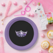 Miss America Stil Lila Crown 9" Paper Tellers Pappteller (Party)
