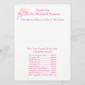 Miss America Style Awards Ball Programs Programm (Rückseite)