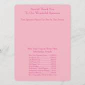 Miss America Style Awards Ball Programs Programm (Rückseite)