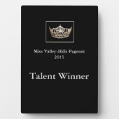 Miss America style Awards Plaque Fotoplatte (Vorderseite)