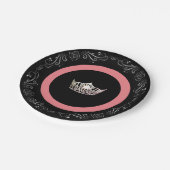 Miss America style Black Coral 7" Paper Teller (Schrägansicht)