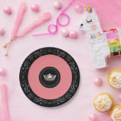 Miss America style Black Coral 7" Paper Teller (Party)