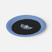Miss America style Blue Crown 7" Paper Tellers Pappteller (Schrägansicht)