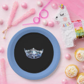 Miss America style Blue Crown 9" Paper Teller (Party)