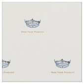 Miss America Style Blue Crown Custom Fabric Stoff (Nahaufnahme)