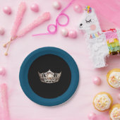 Miss America style Champagne Crown 7" Paper Teller (Party)