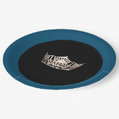 Miss America style Champagne Crown 9" Paper Teller (Schrägansicht)