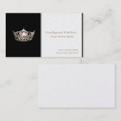 Miss America style Crown Custom Business Cards Visitenkarte (Vorne/Hinten)