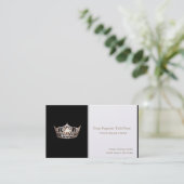 Miss America style Crown Custom Business Cards Visitenkarte (Stehend Vorderseite)