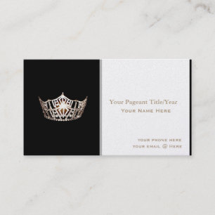 Miss America style Crown Custom Business Cards Visitenkarte