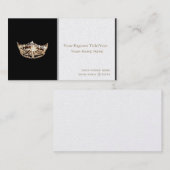 Miss America style Crown Custom Business Cards Visitenkarte (Vorne/Hinten)