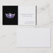 Miss America style Crown Custom Business Cards Visitenkarte (Vorne/Hinten)