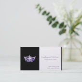 Miss America style Crown Custom Business Cards Visitenkarte (Stehend Vorderseite)