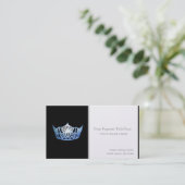 Miss America style Crown Custom Business Cards Visitenkarte (Stehend Vorderseite)