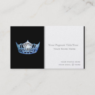 Miss America style Crown Custom Business Cards Visitenkarte