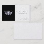 Miss America style Crown Custom Business Cards Visitenkarte (Vorne/Hinten)