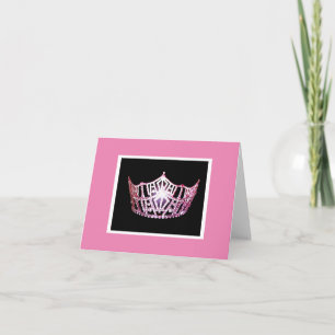 Miss America Style Crown Danke Karte