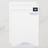 Miss America style Crown & Diamonds Stationery Briefpapier (Vorne/Hinten)