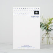 Miss America style Crown & Diamonds Stationery Briefpapier (Stehend Vorderseite)