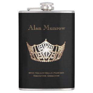 Miss America Style Crown Flask Individuelle Name Flachmann