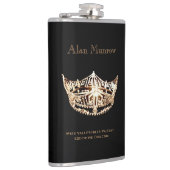 Miss America Style Crown Flask Individuelle Name Flachmann (Rechts)