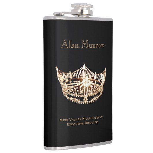 Miss America Style Crown Flask Individuelle Name Flachmann (Rechts)